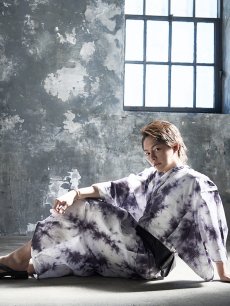 画像6: 【即日発送】【メンズ浴衣】タイダイ柄【浴衣・帯・下駄セット】[FB03] (6)