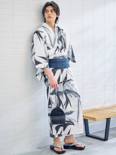 画像3: 【即日発送】【メンズ浴衣】水墨デザイン紳士浴衣 [YMT] (3)