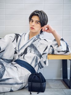 画像5: 【即日発送】【メンズ浴衣】水墨デザイン紳士浴衣 [YMT] (5)