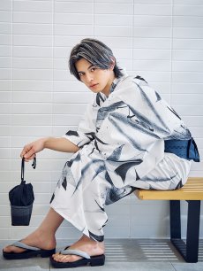 画像8: 【即日発送】【メンズ浴衣】水墨デザイン紳士浴衣 [YMT] (8)