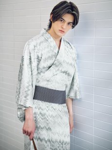 画像10: 【即日発送】【メンズ浴衣】グレイッシュニュアンス紳士浴衣 [YMT] (10)