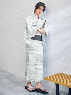 画像11: 【即日発送】【メンズ浴衣】グレイッシュニュアンス紳士浴衣 [YMT] (11)