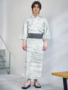 画像4: 【即日発送】【メンズ浴衣】グレイッシュニュアンス紳士浴衣 [YMT] (4)