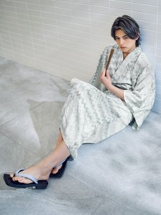 画像6: 【即日発送】【メンズ浴衣】グレイッシュニュアンス紳士浴衣 [YMT] (6)