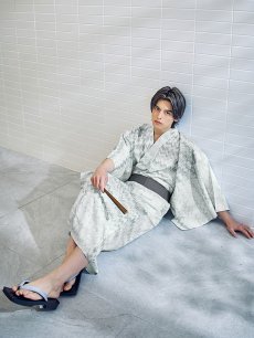 画像7: 【即日発送】【メンズ浴衣】グレイッシュニュアンス紳士浴衣 [YMT] (7)