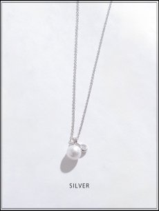 画像2: 【アクセサリー：ネックレス】ワンパールビジューネックレス【YN】【1カラー】[OF02]  (2)