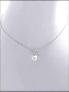 画像3: 【アクセサリー：ネックレス】ワンパールビジューネックレス【YN】【1カラー】[OF02]  (3)