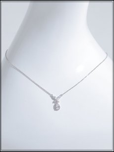 画像2: 【アクセサリー：ネックレス】バタフライドロップビジューネックレス【1カラー】[OF02]【YN】 (2)