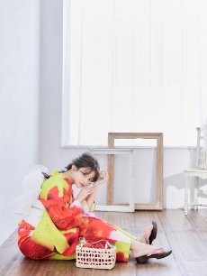 画像9: 【即日発送】【浴衣セール】【オリジナル浴衣】リアルフラワー橙色派手カワ浴衣セット【浴衣３点セット 浴衣/帯/下駄】[YMT] (9)