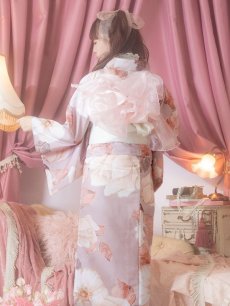 画像10: 【即日発送】【浴衣】 大人スウィートフラワー 薔薇 バラ ローズ 浴衣 【浴衣3点セット 浴衣/帯/下駄】 [YMT] (10)