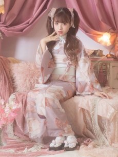 画像17: 【即日発送】【浴衣】 大人スウィートフラワー 薔薇 バラ ローズ 浴衣 【浴衣3点セット 浴衣/帯/下駄】 [YMT] (17)