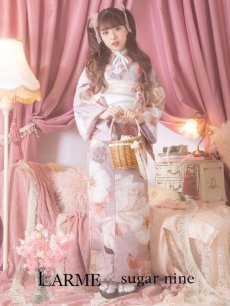 画像3: 【即日発送】【浴衣】 大人スウィートフラワー 薔薇 バラ ローズ 浴衣 【浴衣3点セット 浴衣/帯/下駄】 [YMT] (3)