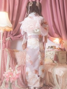 画像8: 【即日発送】【浴衣】 大人スウィートフラワー 薔薇 バラ ローズ 浴衣 【浴衣3点セット 浴衣/帯/下駄】 [YMT] (8)