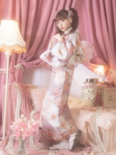 画像9: 【即日発送】【浴衣】 大人スウィートフラワー 薔薇 バラ ローズ 浴衣 【浴衣3点セット 浴衣/帯/下駄】 [YMT] (9)