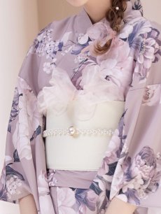 画像5: 【即日発送】【浴衣】大人スウィートフラワー 牡丹柄 浴衣 【浴衣3点セット 浴衣/帯/下駄】 [YMT] (5)