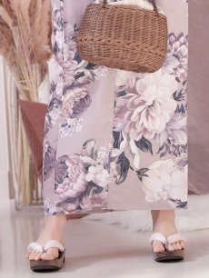 画像7: 【即日発送】【浴衣】大人スウィートフラワー 牡丹柄 浴衣 【浴衣3点セット 浴衣/帯/下駄】 [YMT] (7)