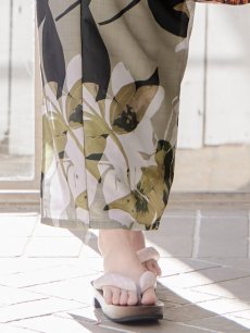 画像7: 【即日発送】【オリジナル浴衣】ヘルシーリーフ柄浴衣 【浴衣3点セット 浴衣/帯/下駄】 [YMT] (7)