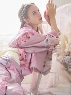 画像18: 【即日発送】【浴衣】大人スウィート/ピンク地に大柄牡丹浴衣 【浴衣3点セット 浴衣/帯/下駄】 [YMT] (18)