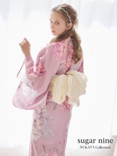 画像2: 【即日発送】【浴衣】大人スウィート/ピンク地に大柄牡丹浴衣 【浴衣3点セット 浴衣/帯/下駄】 [YMT] (2)