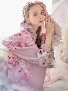 画像21: 【即日発送】【浴衣】大人スウィート/ピンク地に大柄牡丹浴衣 【浴衣3点セット 浴衣/帯/下駄】 [YMT] (21)