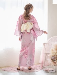 画像24: 【即日発送】【浴衣】大人スウィート/ピンク地に大柄牡丹浴衣 【浴衣3点セット 浴衣/帯/下駄】 [YMT] (24)