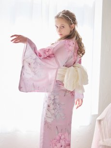 画像26: 【即日発送】【浴衣】大人スウィート/ピンク地に大柄牡丹浴衣 【浴衣3点セット 浴衣/帯/下駄】 [YMT] (26)