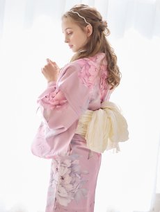 画像28: 【即日発送】【浴衣】大人スウィート/ピンク地に大柄牡丹浴衣 【浴衣3点セット 浴衣/帯/下駄】 [YMT] (28)