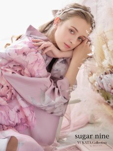 画像3: 【即日発送】【浴衣】大人スウィート/ピンク地に大柄牡丹浴衣 【浴衣3点セット 浴衣/帯/下駄】 [YMT] (3)