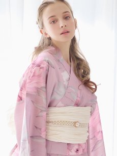 画像5: 【即日発送】【浴衣】大人スウィート/ピンク地に大柄牡丹浴衣 【浴衣3点セット 浴衣/帯/下駄】 [YMT] (5)