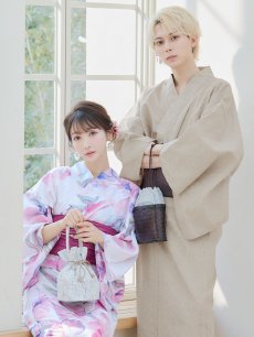 画像15: 【即日発送】大人スウィート/水彩フラワー 牡丹柄 浴衣 【浴衣3点セット 浴衣/帯/下駄】 [YMT] (15)