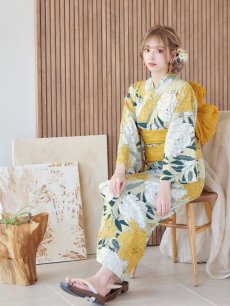 画像11: 【即日発送】レトロモダン牡丹浴衣 【浴衣3点セット 浴衣/帯/下駄】 [YMT] (11)