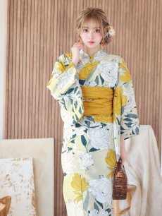 画像13: 【即日発送】レトロモダン牡丹浴衣 【浴衣3点セット 浴衣/帯/下駄】 [YMT] (13)