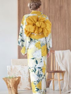 画像8: 【即日発送】レトロモダン牡丹浴衣 【浴衣3点セット 浴衣/帯/下駄】 [YMT] (8)