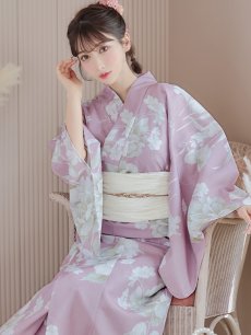 画像6: 【浴衣セール！】【即日発送】【浴衣】大胆な牡丹が咲き誇るピンク地浴衣 【浴衣3点セット 浴衣/帯/下駄】 【YMT】 (6)