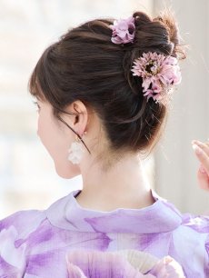 画像6: 【即日発送！】【浴衣】ストライプ地 /グラデーション木蓮浴衣 【浴衣3点セット 浴衣/帯/下駄】 [YMT] (6)