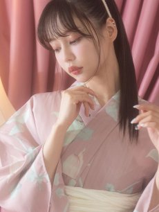 画像13: 【浴衣セール！】【即日発送】【浴衣】大人スウィート/ピンク地フラワー浴衣 【浴衣3点セット 浴衣/帯/下駄】 [YMT] (13)