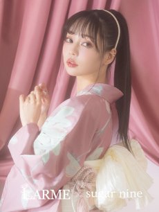 画像3: 【浴衣セール！】【即日発送】【浴衣】大人スウィート/ピンク地フラワー浴衣 【浴衣3点セット 浴衣/帯/下駄】 [YMT] (3)