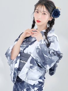 画像10: 【即日発送！】Riuコラボ 水彩グラデーション椿浴衣 [YMT] (10)