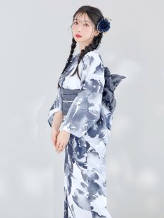 画像11: 【即日発送！】Riuコラボ 水彩グラデーション椿浴衣 [YMT] (11)