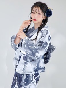 画像14: 【即日発送！】Riuコラボ 水彩グラデーション椿浴衣 [YMT] (14)