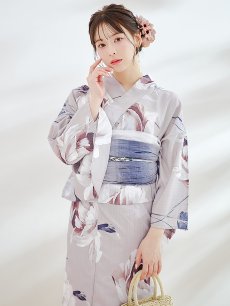 画像3: 【即日発送】【浴衣セール！】ロマンティックピオニー浴衣 【浴衣3点セット 浴衣/帯/下駄】 [YMT] (3)