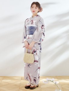 画像4: 【即日発送】【浴衣セール！】ロマンティックピオニー浴衣 【浴衣3点セット 浴衣/帯/下駄】 [YMT] (4)