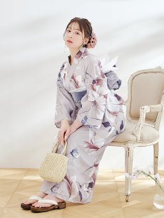 画像7: 【即日発送】【浴衣セール！】ロマンティックピオニー浴衣 【浴衣3点セット 浴衣/帯/下駄】 [YMT] (7)