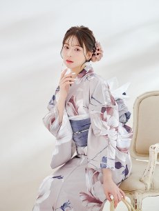 画像8: 【即日発送】【浴衣セール！】ロマンティックピオニー浴衣 【浴衣3点セット 浴衣/帯/下駄】 [YMT] (8)