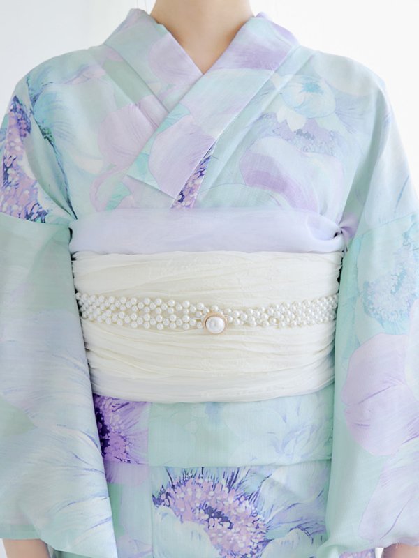 浴衣セール!】【即日発送】ニュアンスフラワーミント牡丹浴衣 【浴衣3