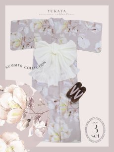 画像18: 【即日発送！】大人くすみピンクx牡丹浴衣 【浴衣3点セット 浴衣/帯/下駄】 [YMT] (18)
