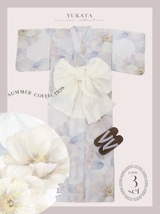 画像25: 【即日発送】アイシーフラワー牡丹浴衣 【浴衣3点セット 浴衣/帯/下駄】 [YMT] (25)