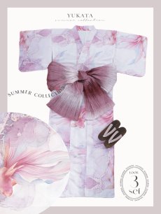 画像24: 【即日発送】ニュアンスピンク金魚浴衣【浴衣３点セット 浴衣/帯/下駄】 [YMT] (24)