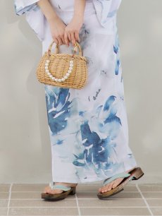 画像23: 【即日発送】グラデーションブルーグリーン浴衣 【浴衣3点セット 浴衣/帯/下駄】 [YMT] (23)