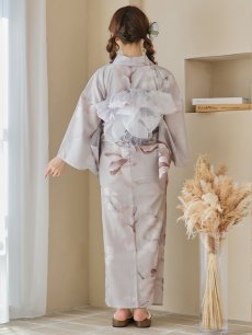 画像18: 【浴衣セール！】【即日発送！】アイシーリリーフラワー浴衣 【浴衣3点セット 浴衣/帯/下駄】 [YMT] (18)